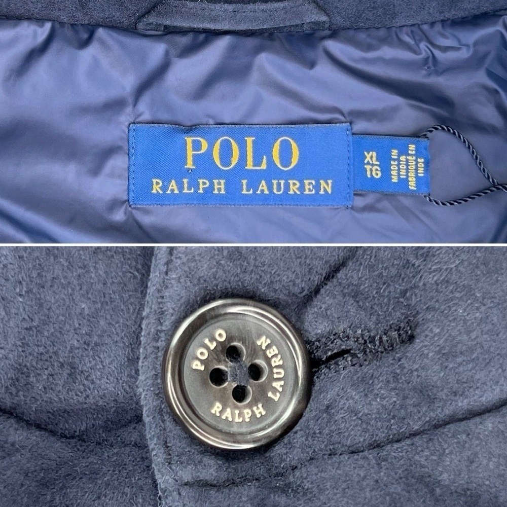 Polo Ralph Lauren Quilted Suede Vest Men’s Size XL Navy Blue Puffer New NWT - Picture 7 of 11